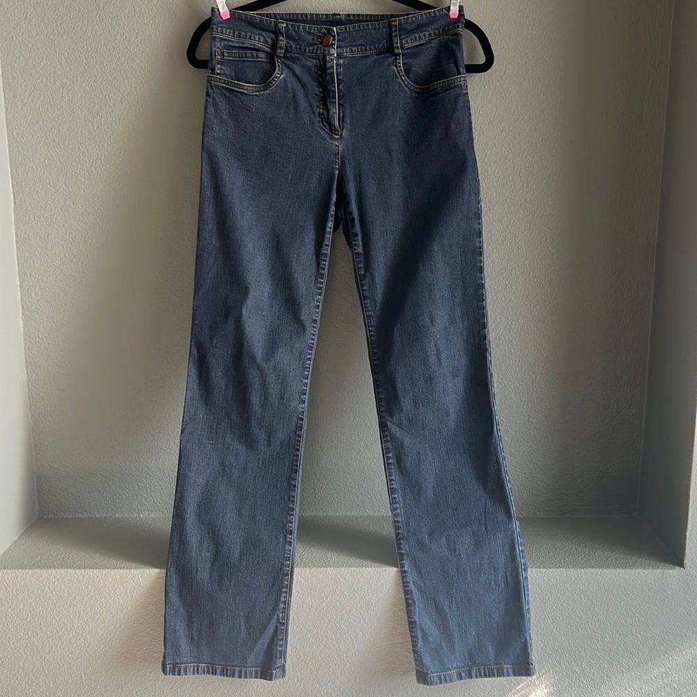 Eileen Fisher Straight Leg Jeans Women’s 2P Organic Cotton High Rise Denim Pants